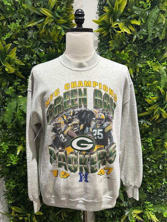 (Mens Large) 1997 Green Bay Packers NFC Confernce Champions Sweater 007