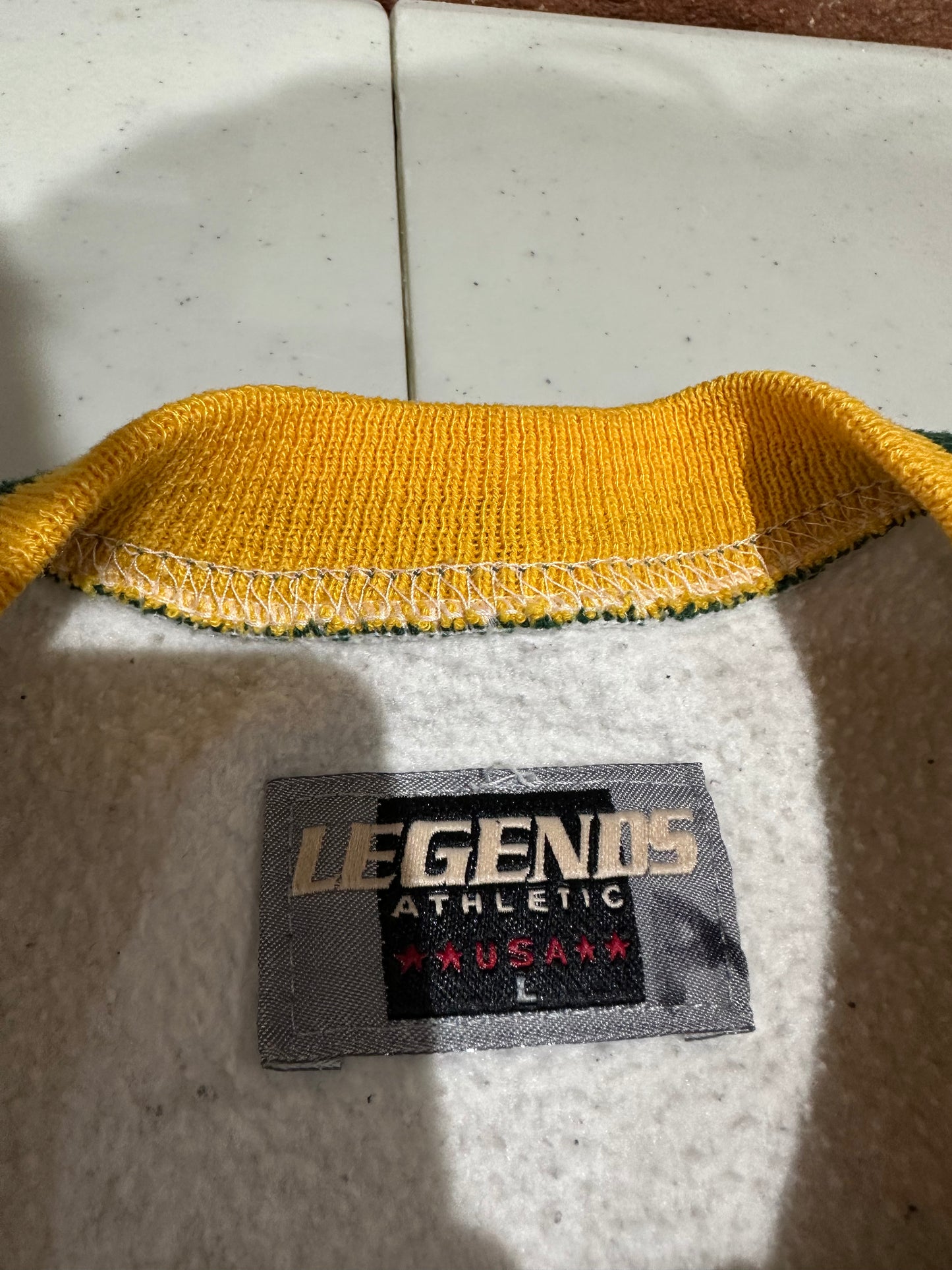 (Womens Large) 90s Green Bay Packers Large Spell-Out Sweater 007