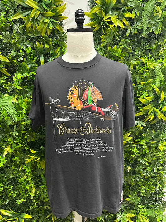 (Mens Large) 90s Chicago Blackhawks Shirt 007