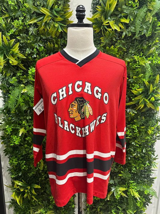 (Kids XL) 90s Chicago Blackhawks Jersey