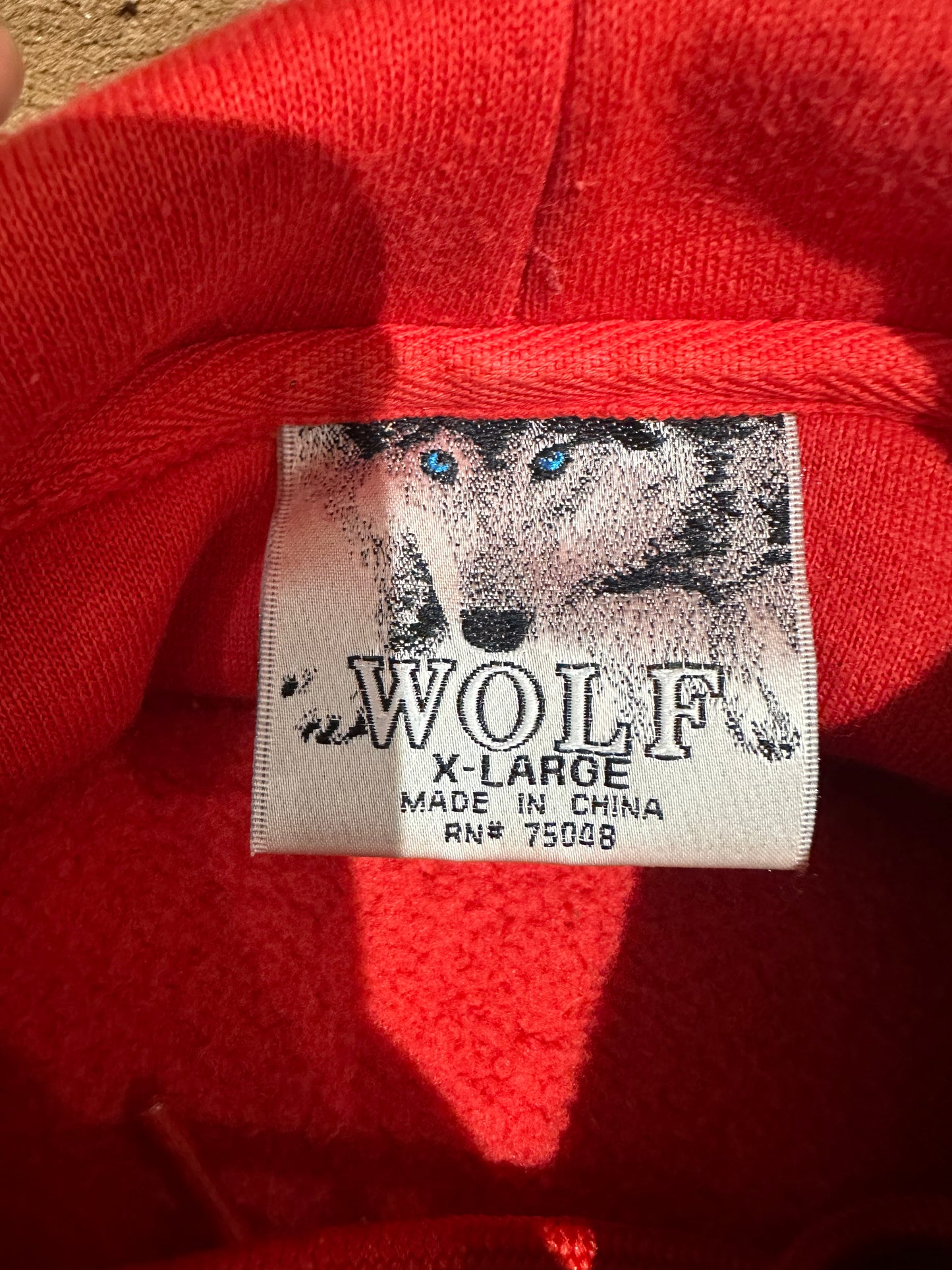 (Mens XL) 90s Wisconsin Henley Hoodie