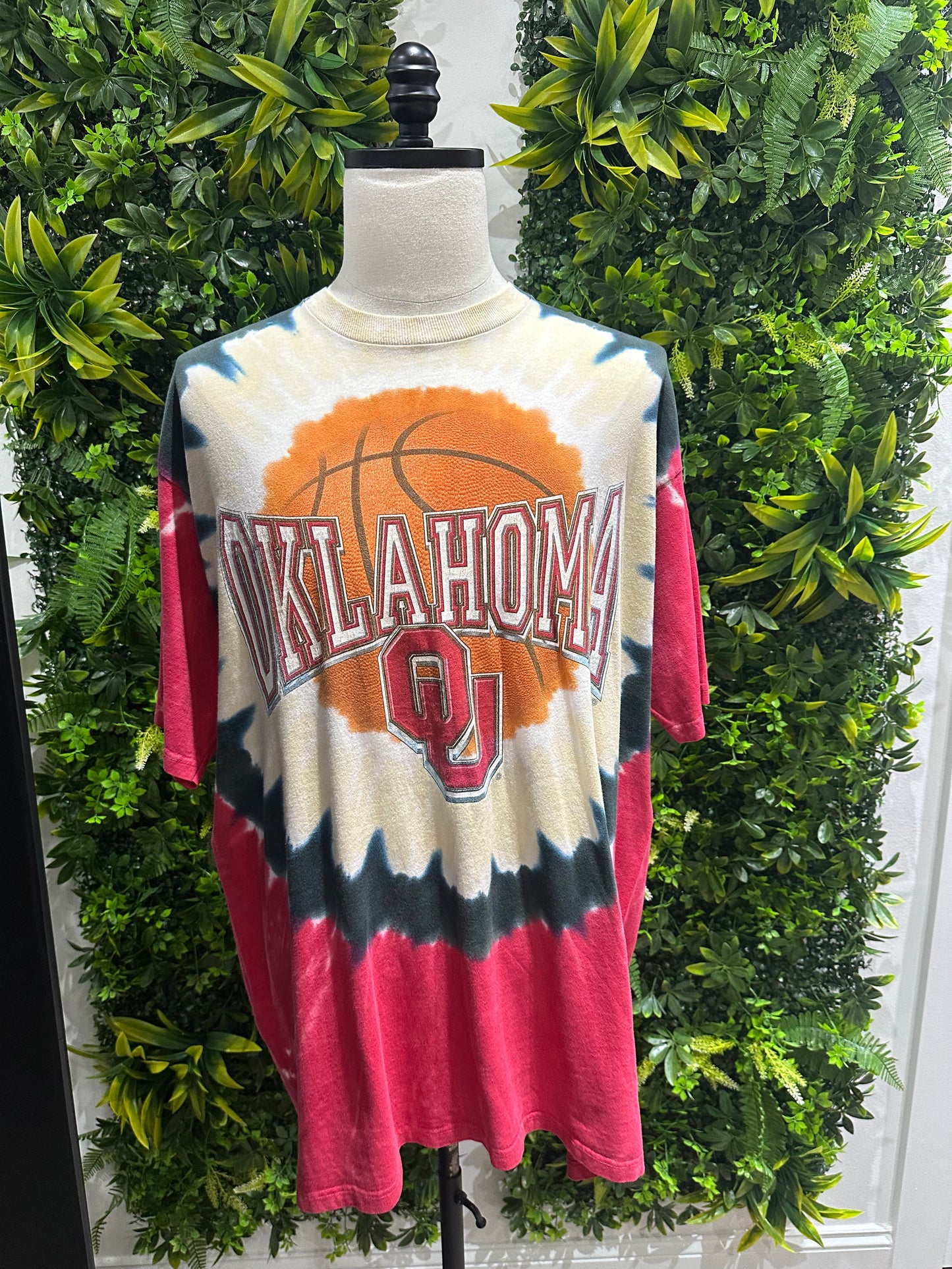 (Mens 2XL) 90s Oklahoma University Tie Dye Shirt