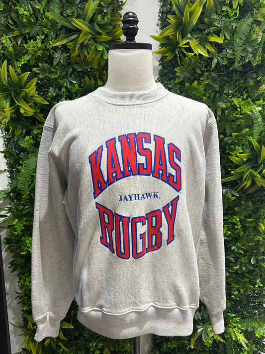 (Mens XL) 90s Kansas Rugby Heavy Sweater