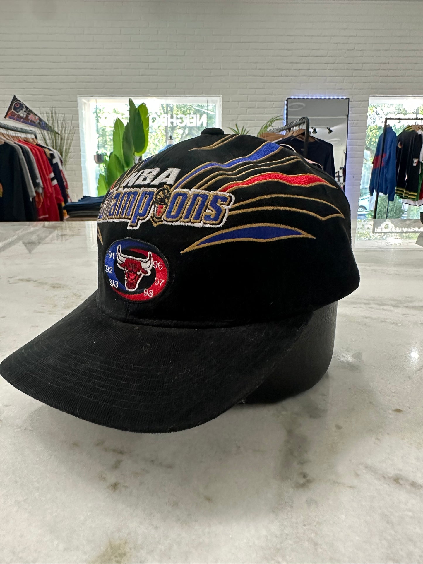 1998 Chicago Bulls Champions Strap-Back Hat 007