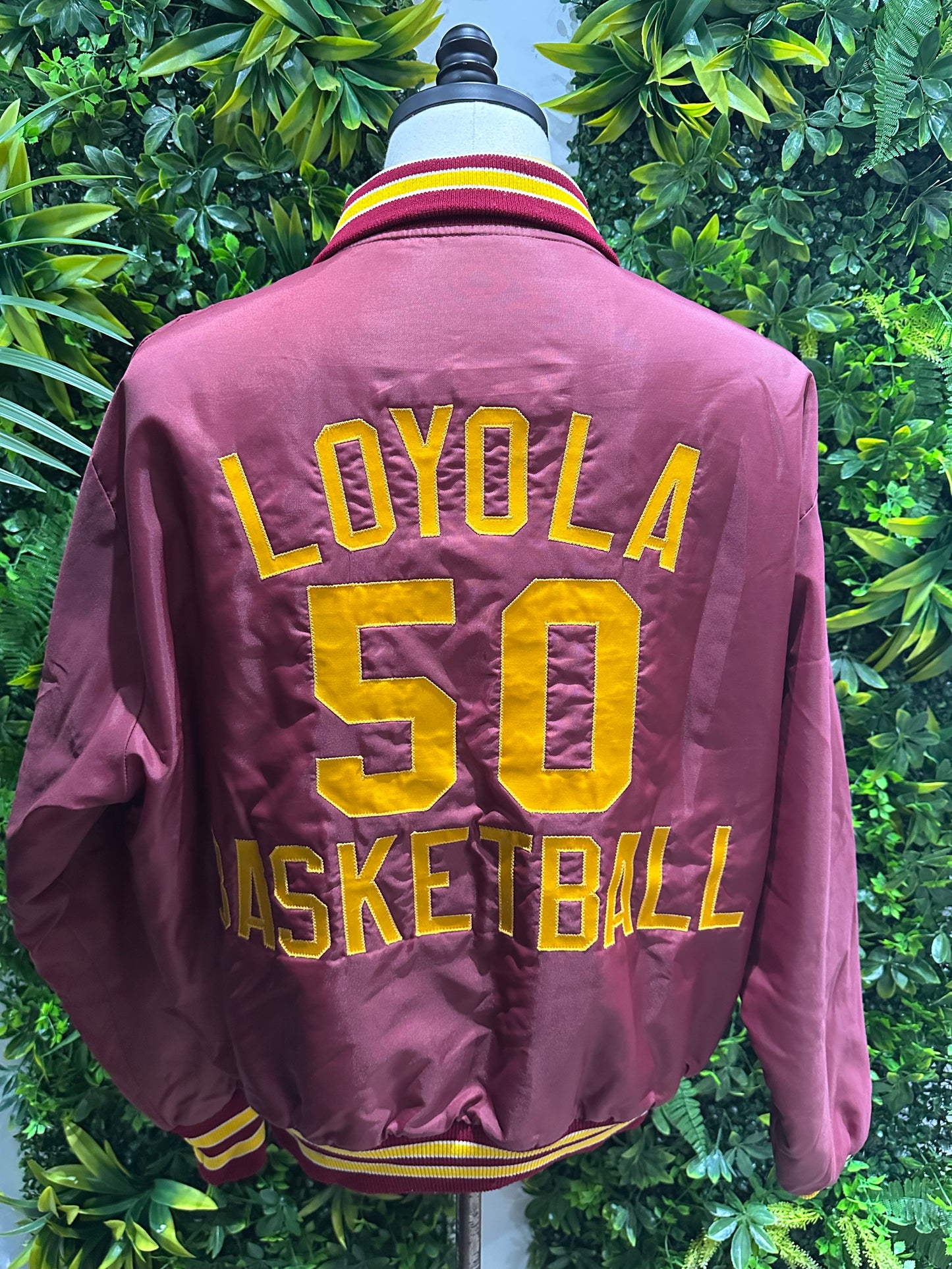 (Adult XL) 80s Loyola Chicago Basketball Bomber Jacket