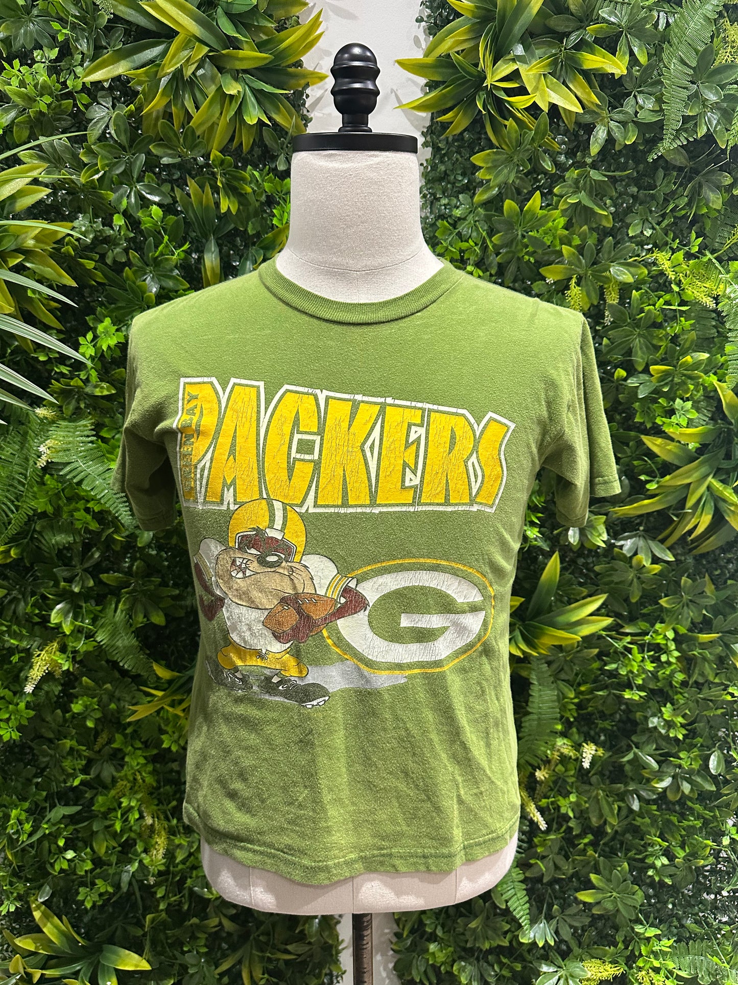 (Kids Large) 90s Taz Green Bay Packers Shirt