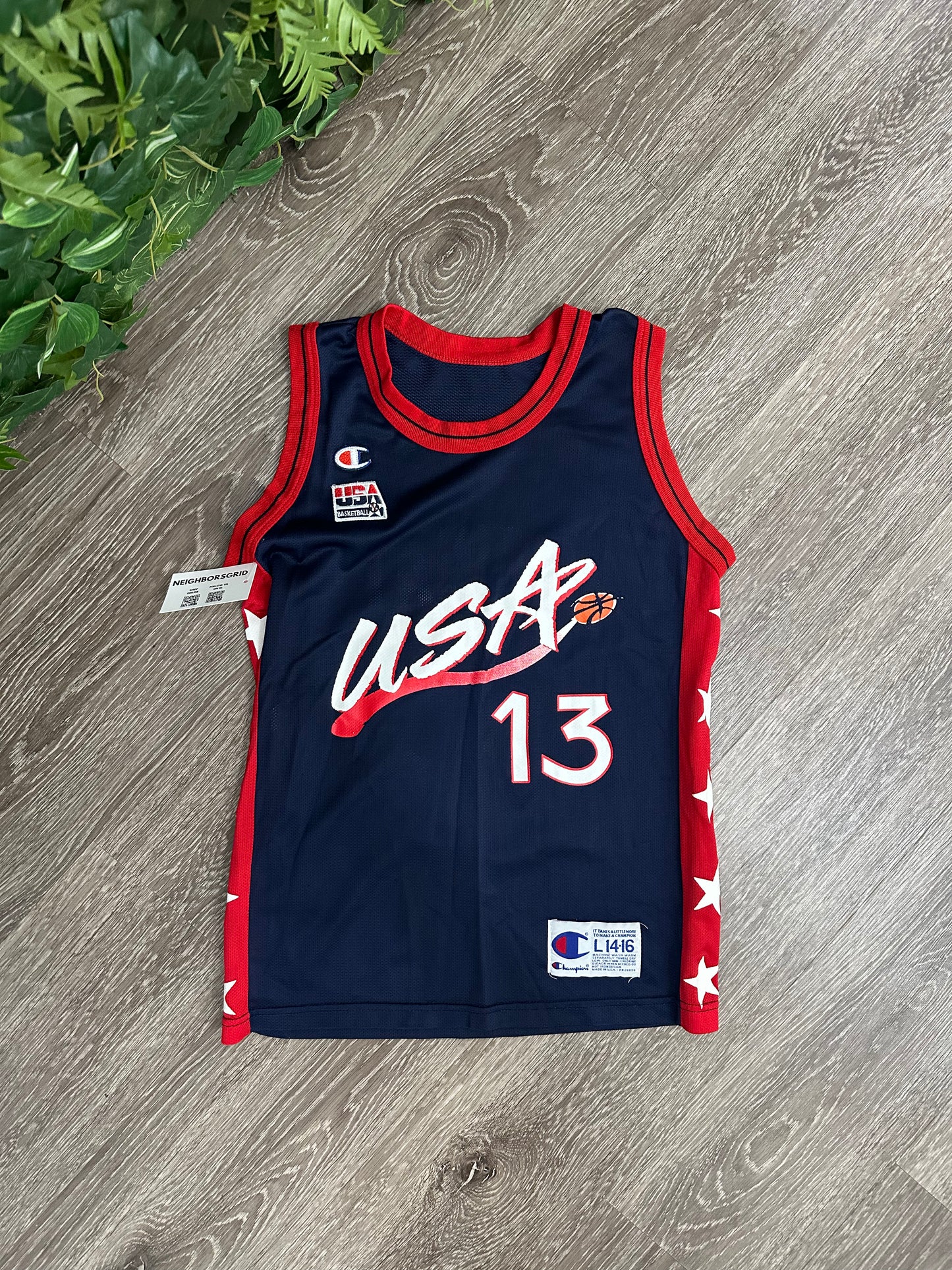 (Kids Large) 90s Team USA Shaquille O'Neal Jersey