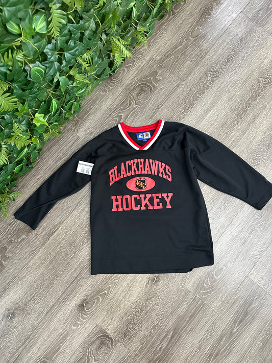 (Kids L/XL) 90s Chicago Blackhawks Starter Jersey