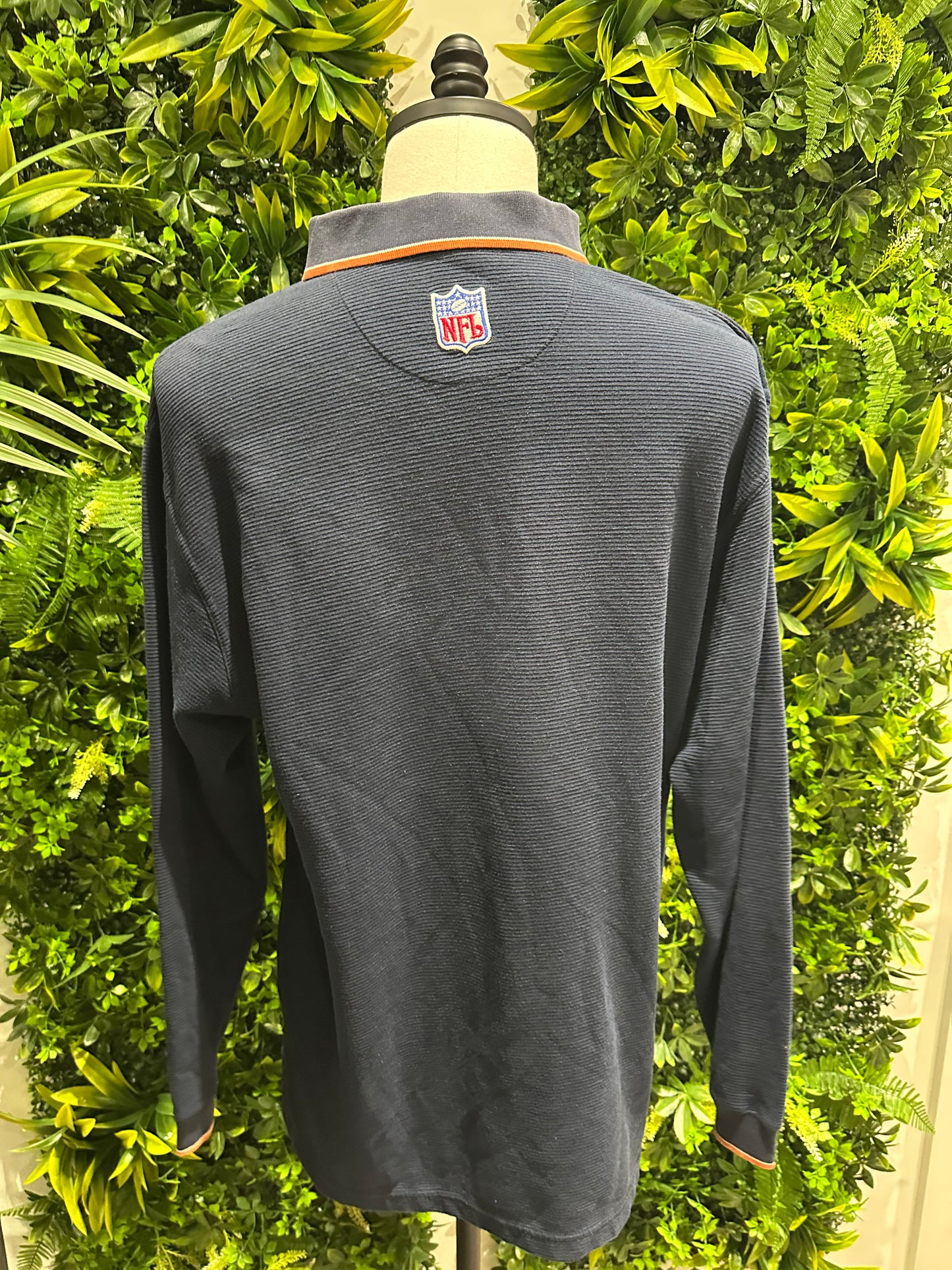 (Mens Large) 90s Chicago Bears Polo Long Sleeve Shirt