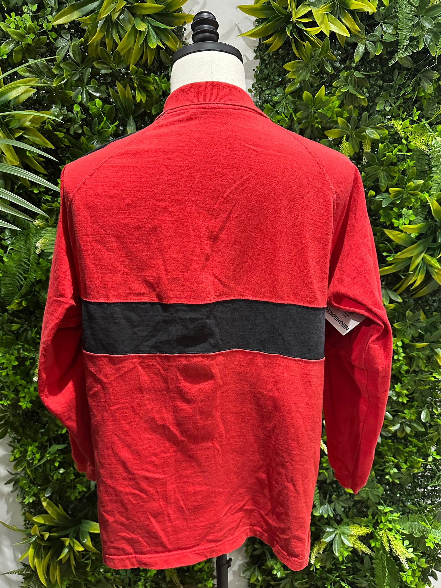(Mens Large) 90s Chicago Bears Long Sleeve Polo Shirt