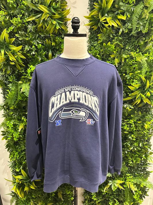 (Mens XL) 2005 Seattle Seahawks NFC Champs Sweater 007
