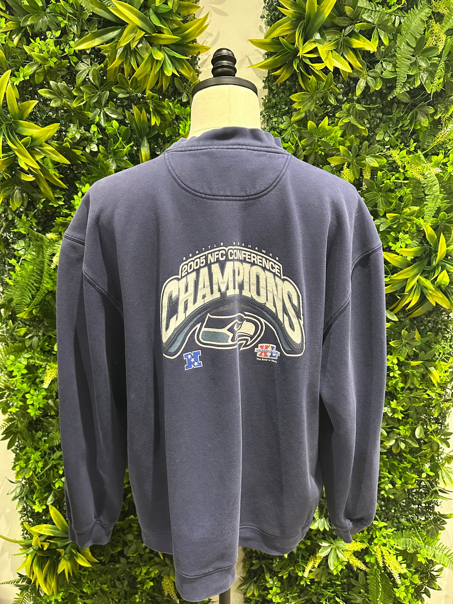 (Mens XL) 2005 Seattle Seahawks NFC Champs Sweater 007