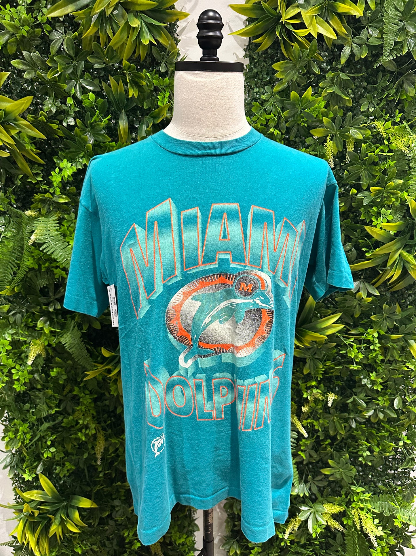 (Mens Large) 90s Miami Dolphins Spell-Out Shirt 007