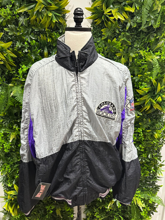 (Mens XL) 90s Colorado Rockies Windbreaker 007