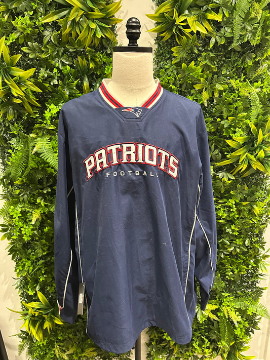 (Mens XL) NFL New England Patriots Pull-Over Windbreaker 007