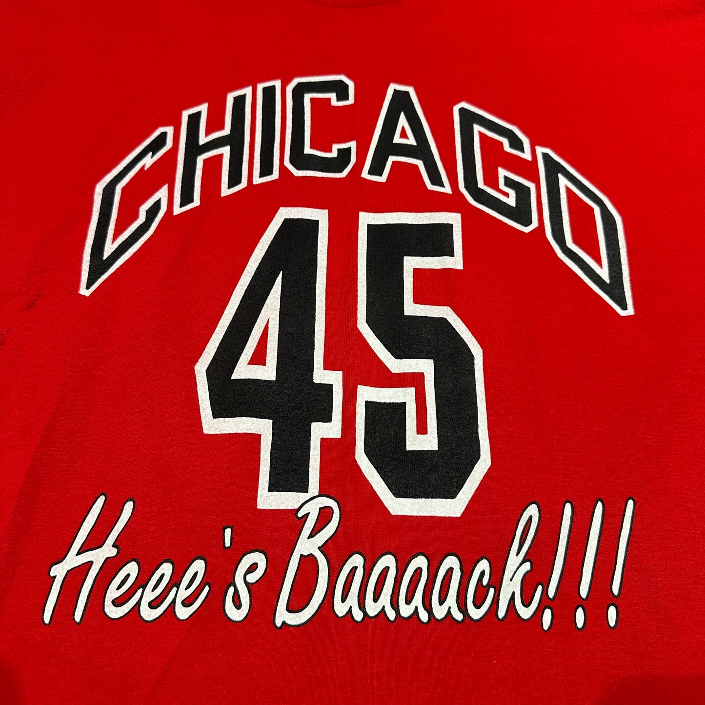 Vintage 90s Michael Jordan He's Back Shirt Mens XL Chicago Bulls