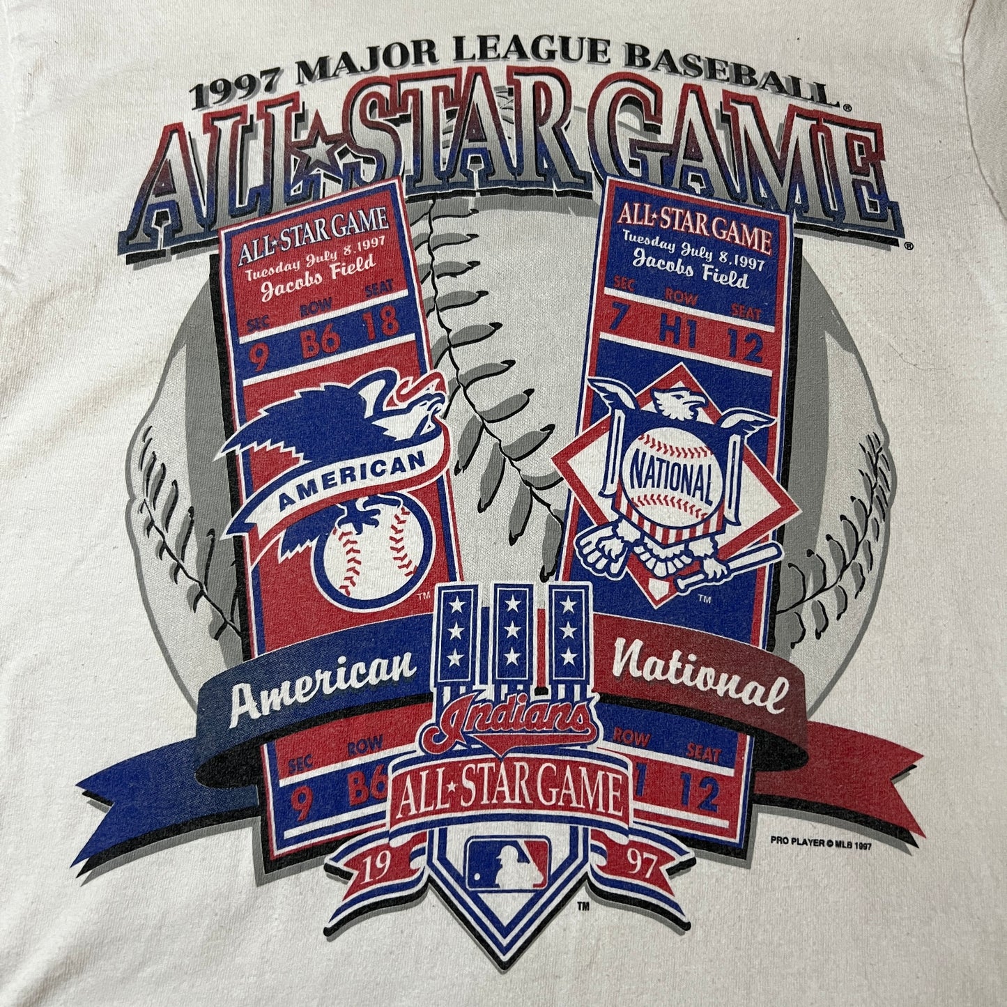 (Mens Medium) 1997 MLB All Star Game Shirt Cleveland Indians