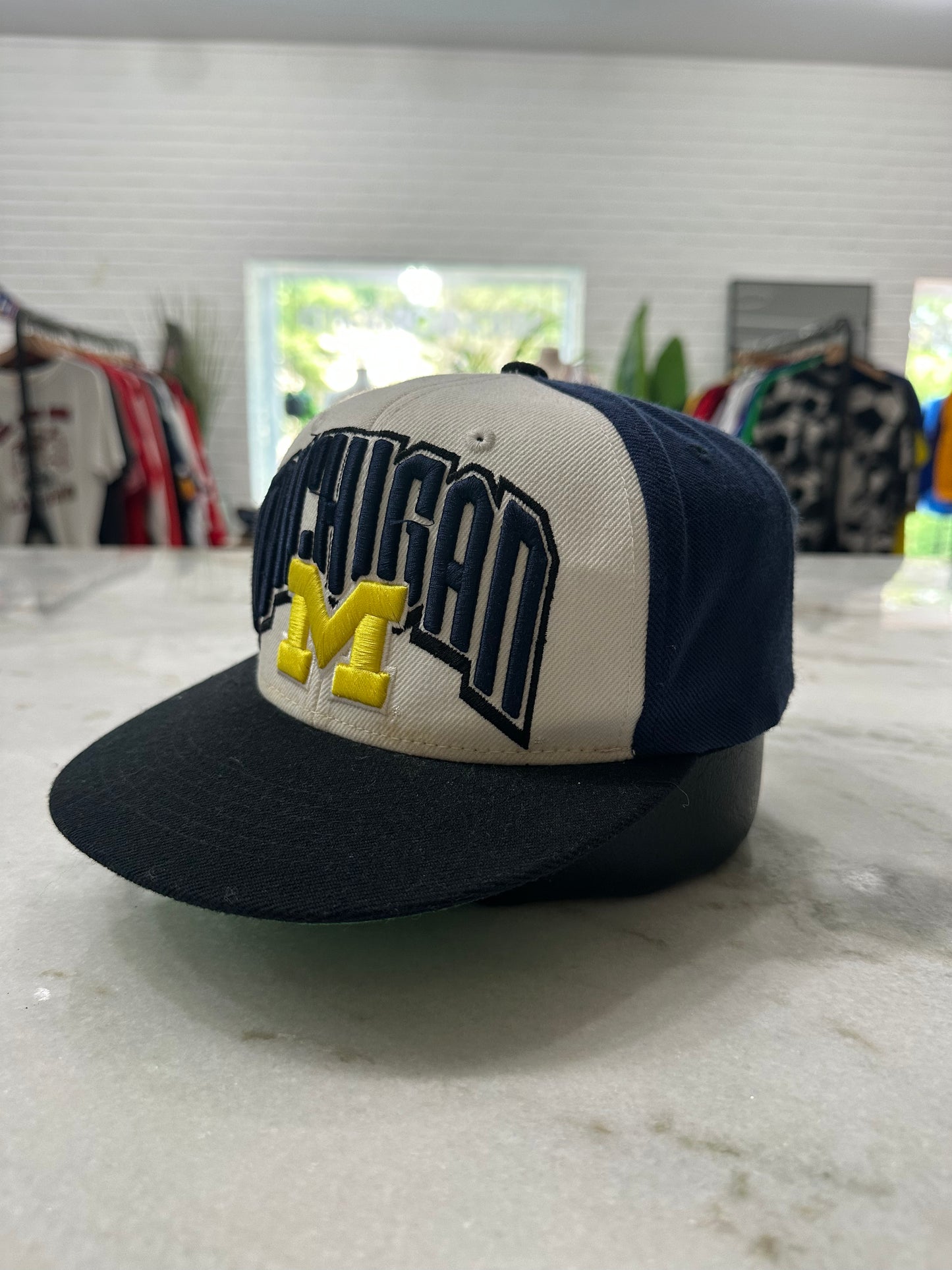 Michigan University Spell-Out Snap-Back Hat 007
