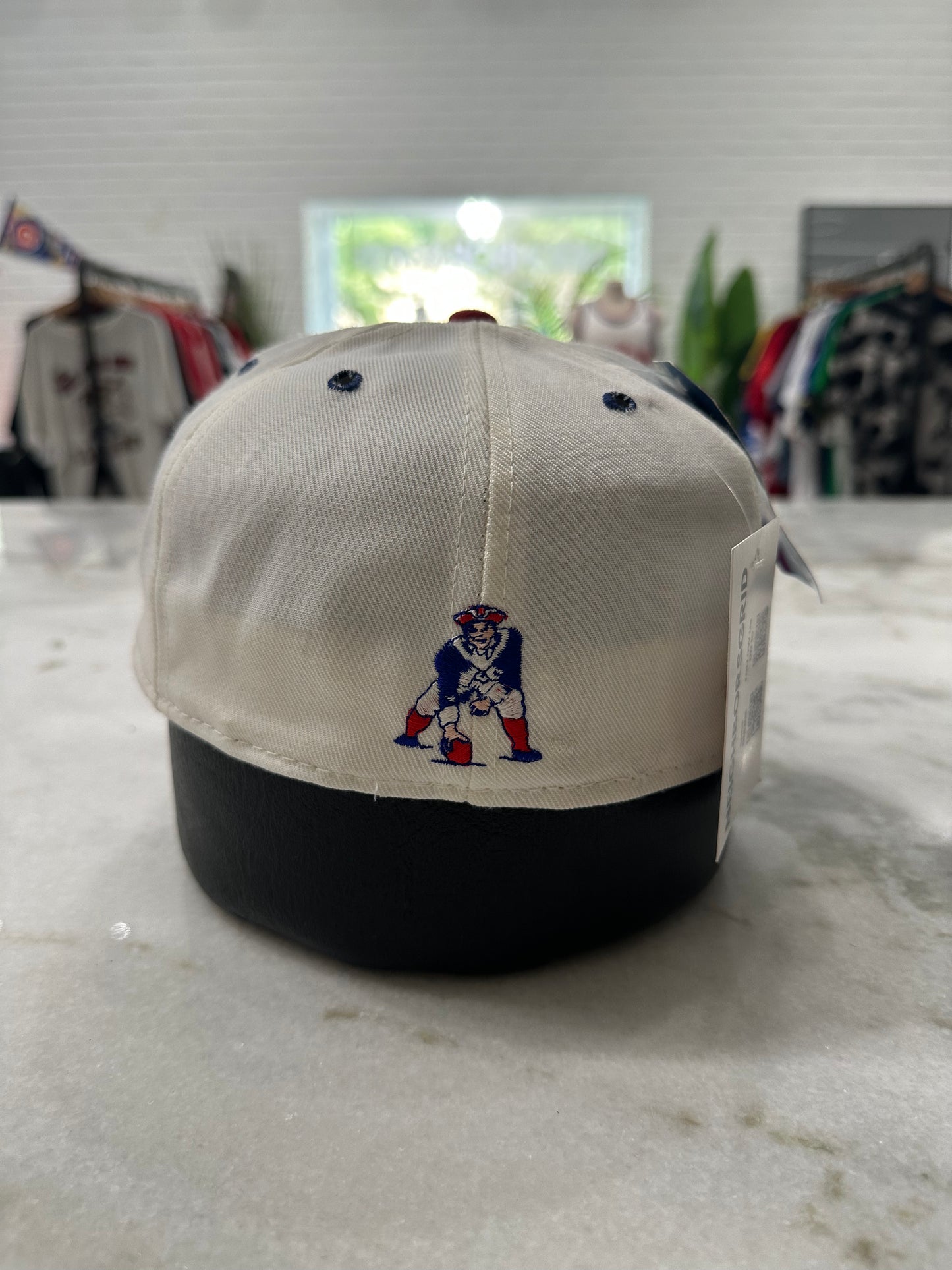 90s NFL New England Patriots Fitted Hat 007