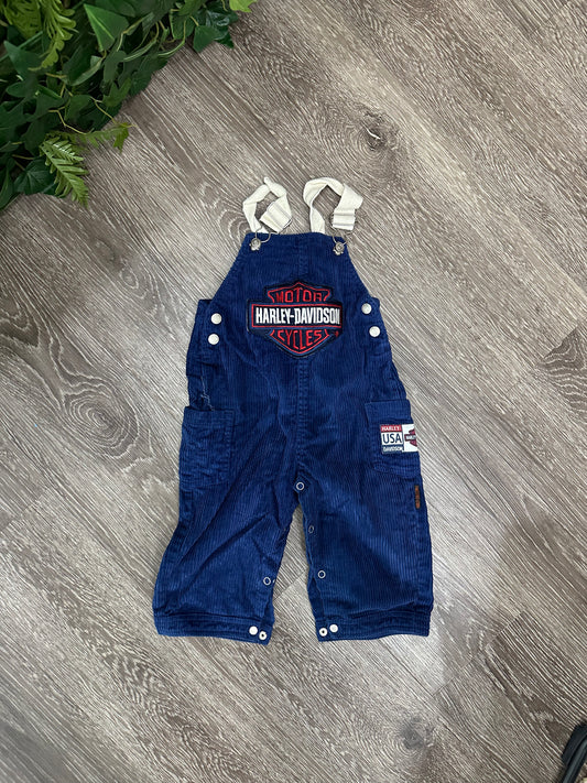 (Kids 24M) 90s Harley Davidson Overalls