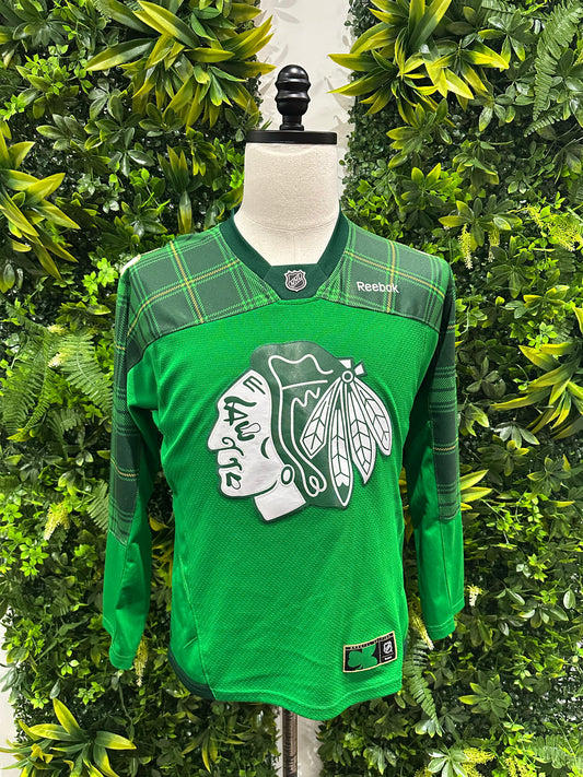(Womans Medium) Chicago Blackhawks St. Patrick's Jersey