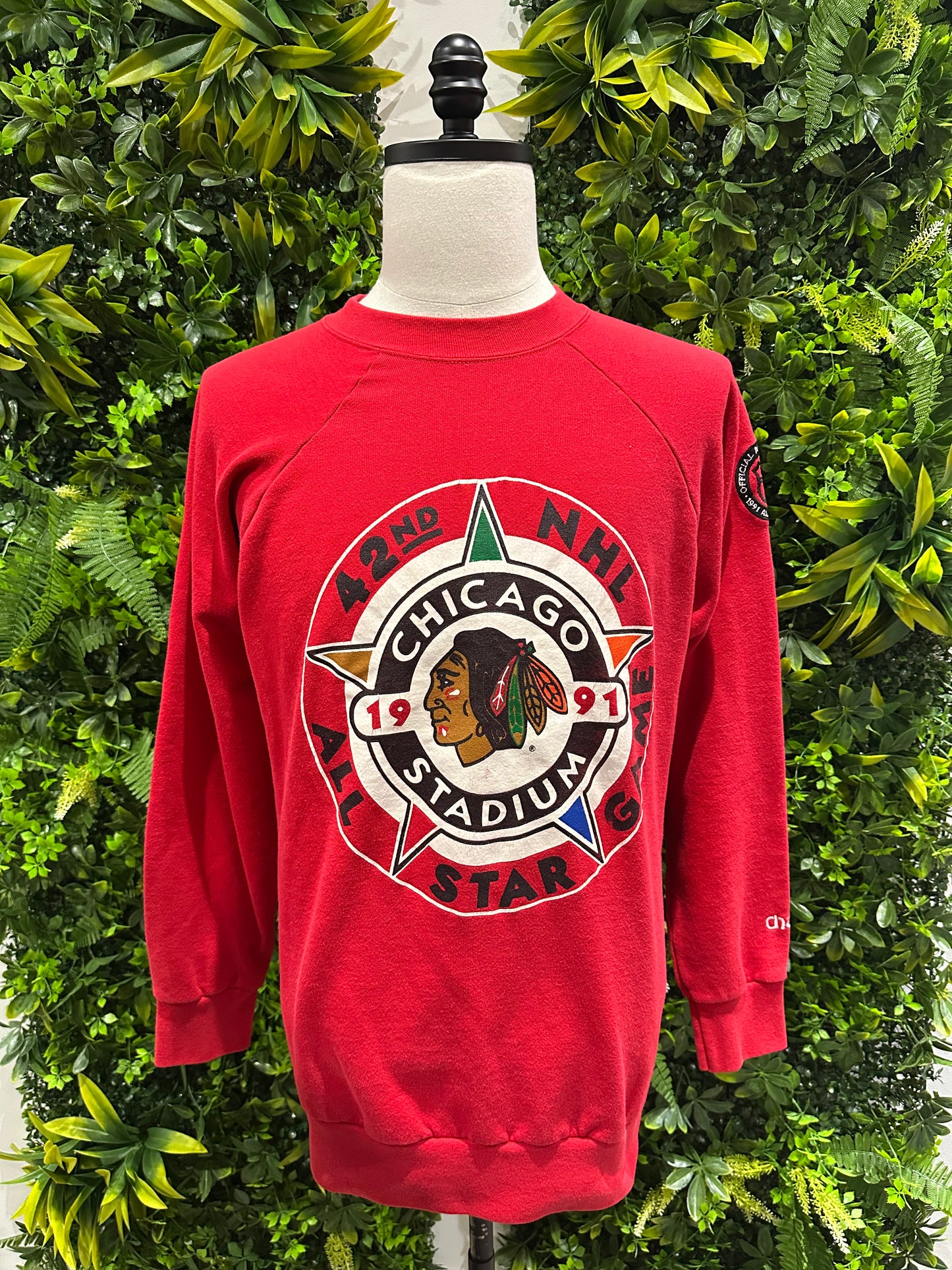 (Womans XL) 1991 Chicago Blackhawks Sweater