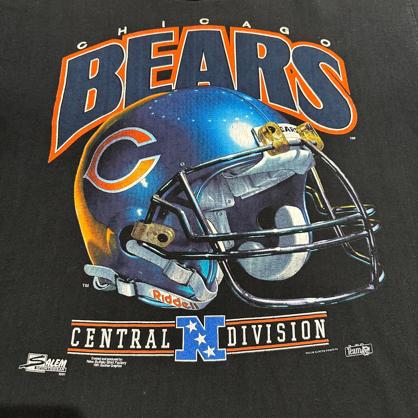 Vintage 1991 Chicago Bears Shirt Mens XL Central Division