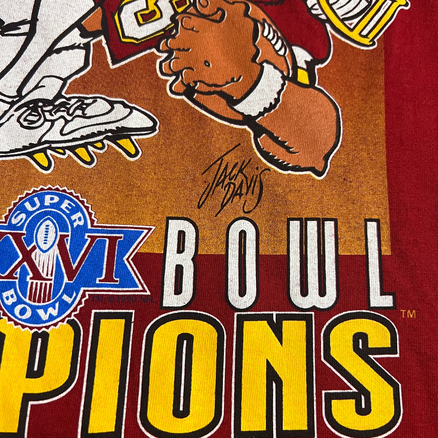 (Mens Large) 1992 Washington Redskins Superbowl Shirt Jack Davis