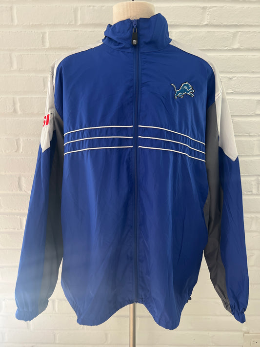 (Mens 2XL) Detroit Lions Windbreaker Jacket