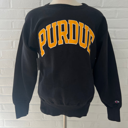 (Womans Large) 90s Purdue University Reverse Weave Crewneck Sweater