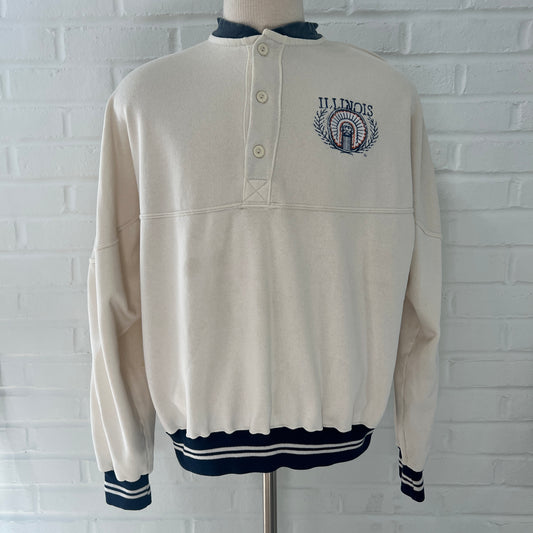 (Mens XL) University of Illinois Chief Henley Sweater