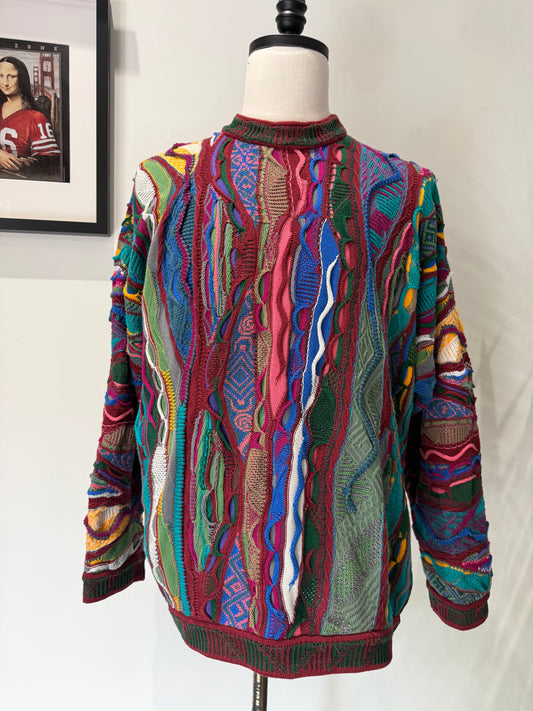 (Mens Large) 90s Coogi 3D Knit Sweater