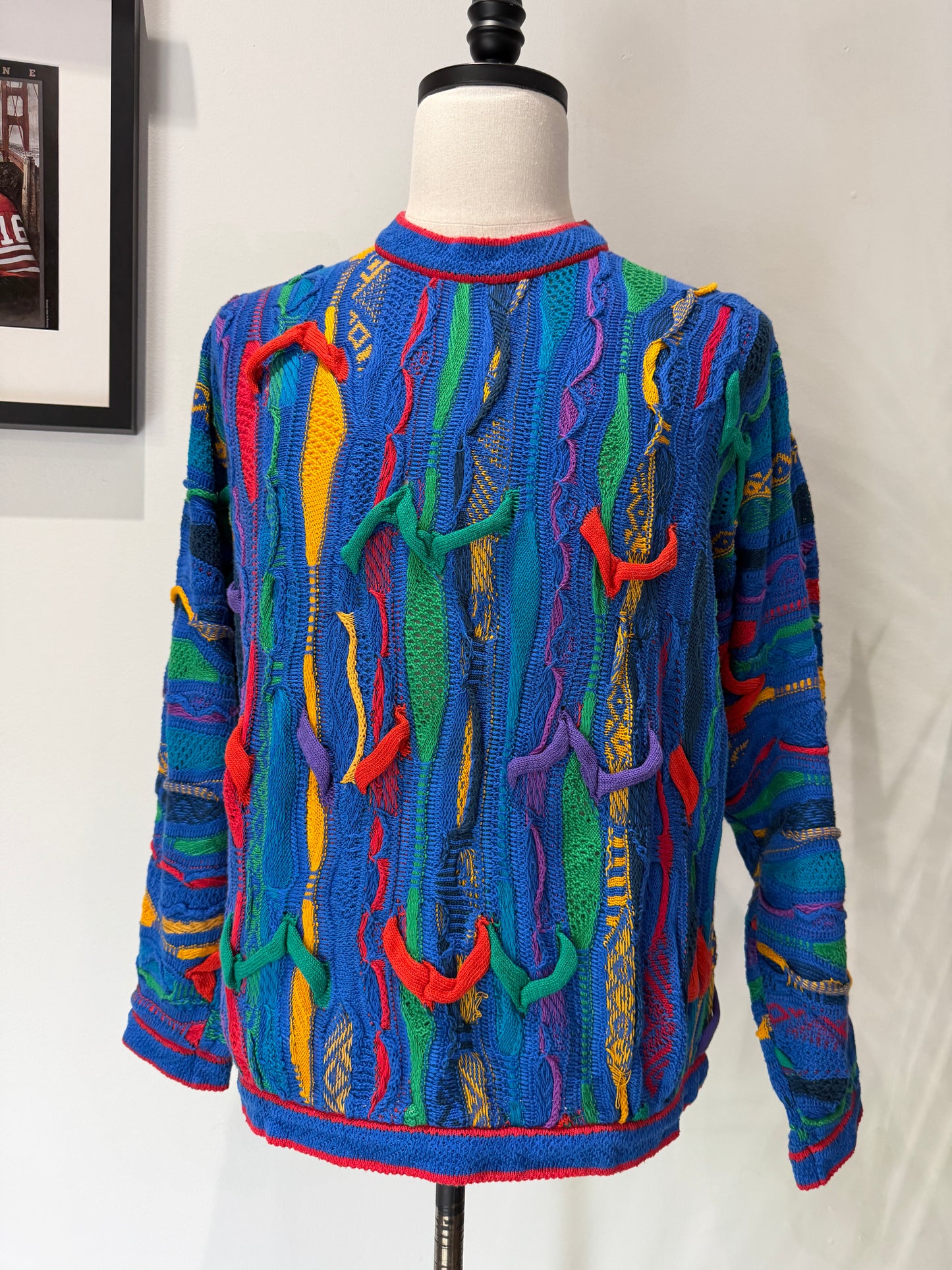 (Mens Large) 90s Coogi 3D Knit Sweater