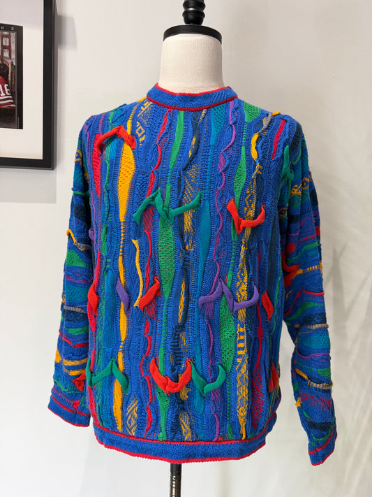 (Mens Large) 90s Coogi 3D Knit Sweater