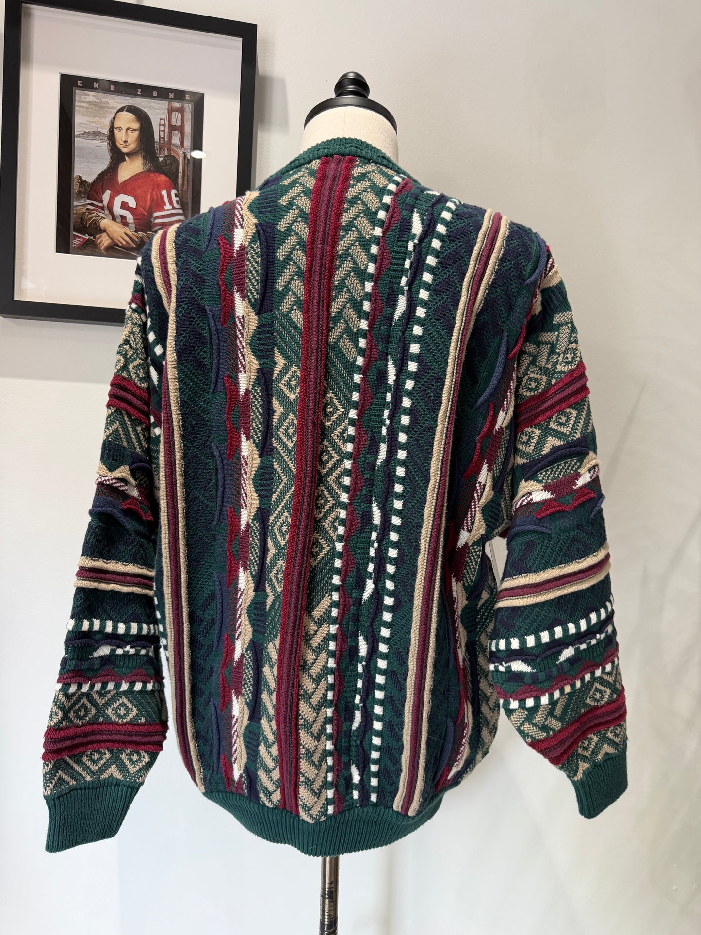 (Mens Large) 90s Cotton Traders 3D Knit Sweater