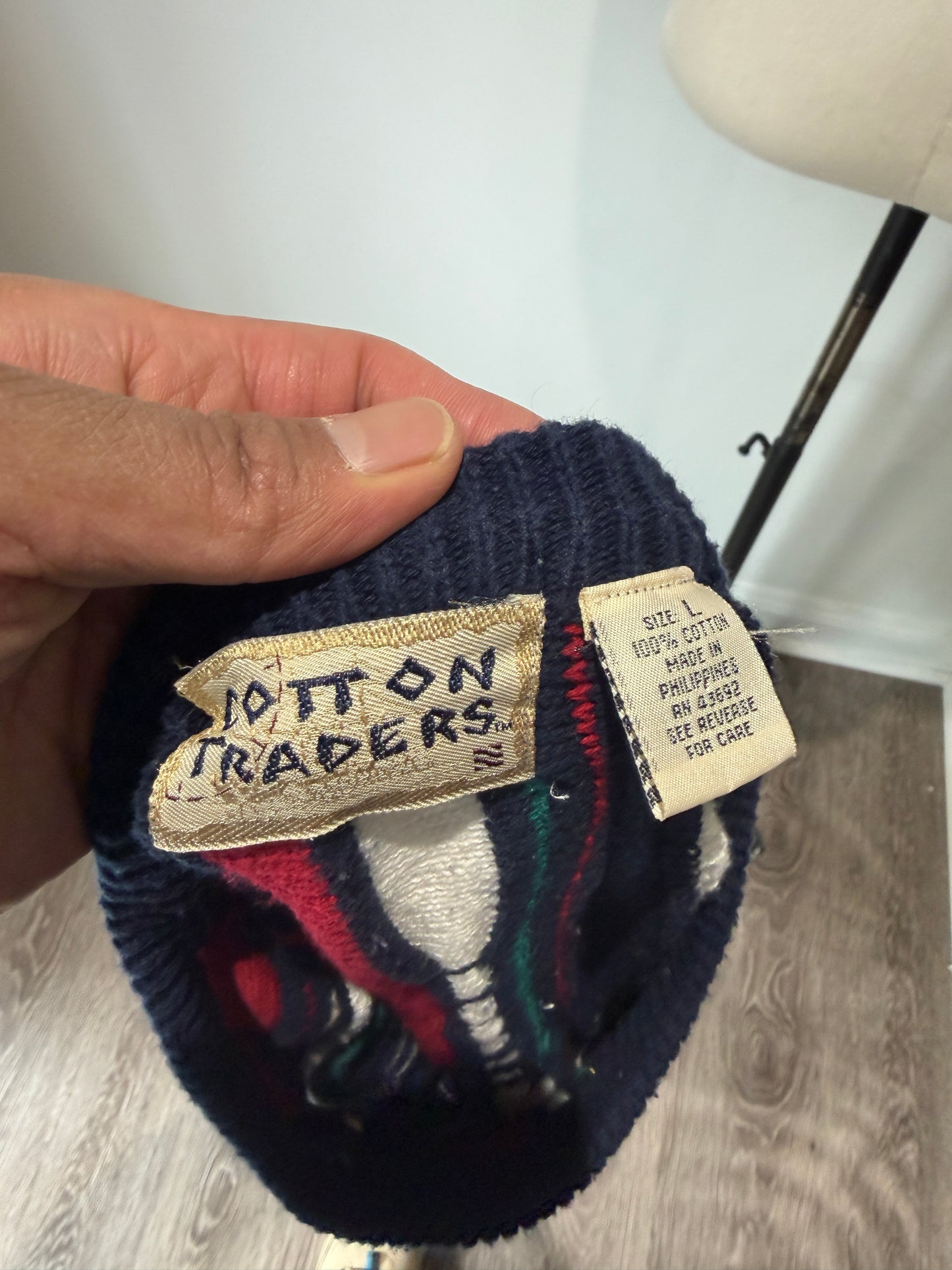 (Mens Large) 90s Cotton Traders 3D Knit Sweater