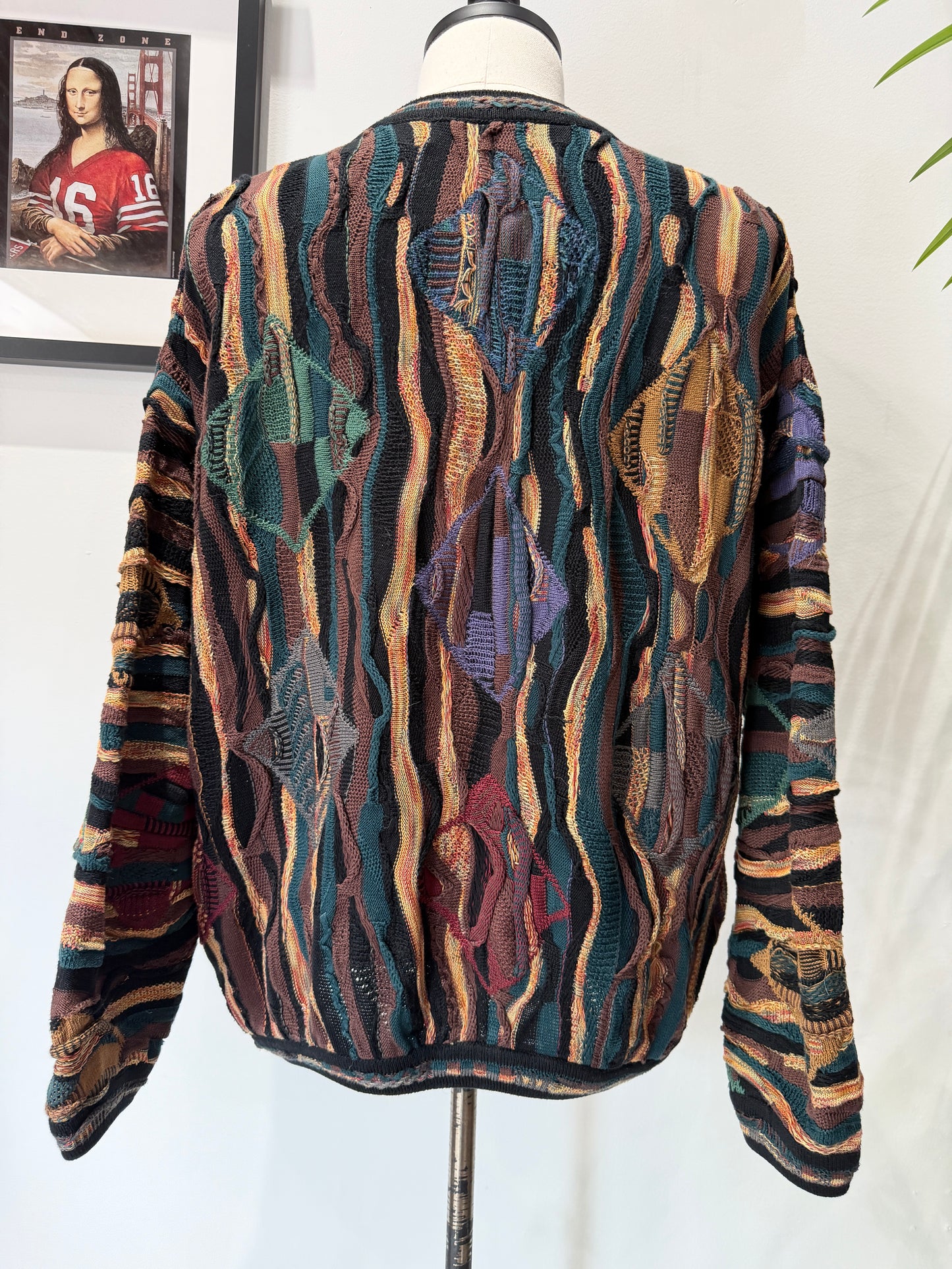 (Mens Large) Seven Oaks 3D Knit Sweater