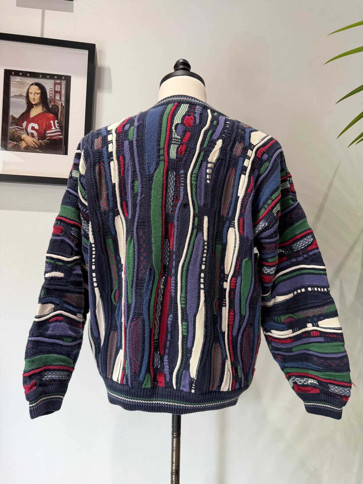 (Mens Large) 90s Cotton Traders 3D Knit Sweater
