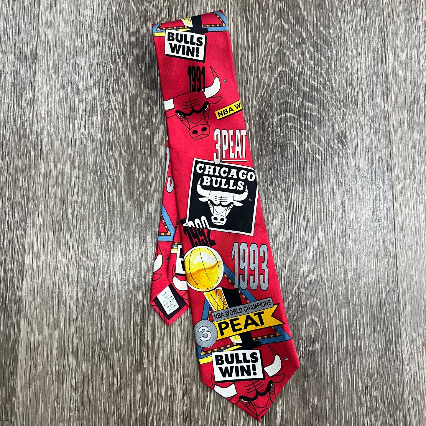 1993 3-Peat Chicago Bulls Tie