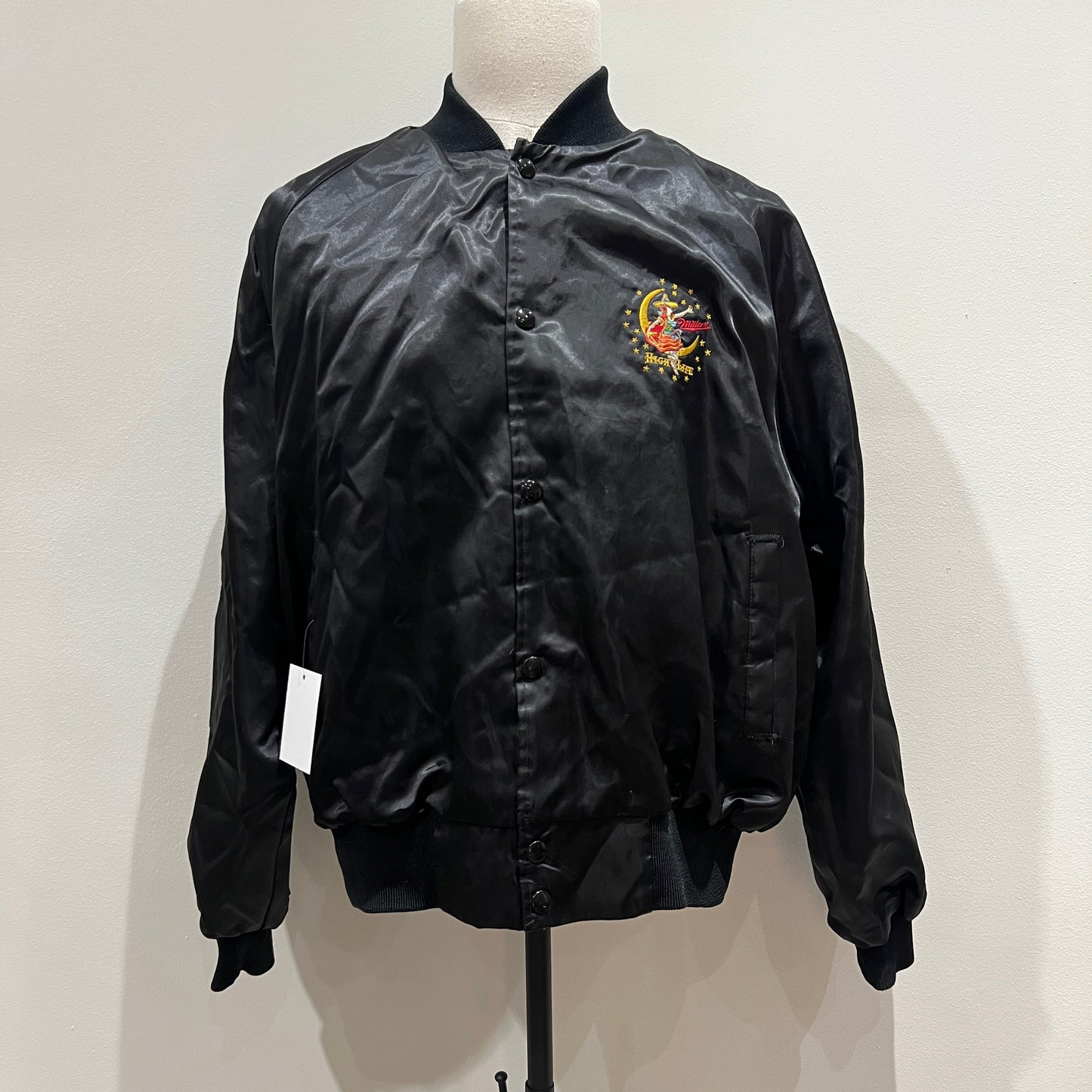 (Mens XL) 90s Miller High Life Beer Satin Jacket