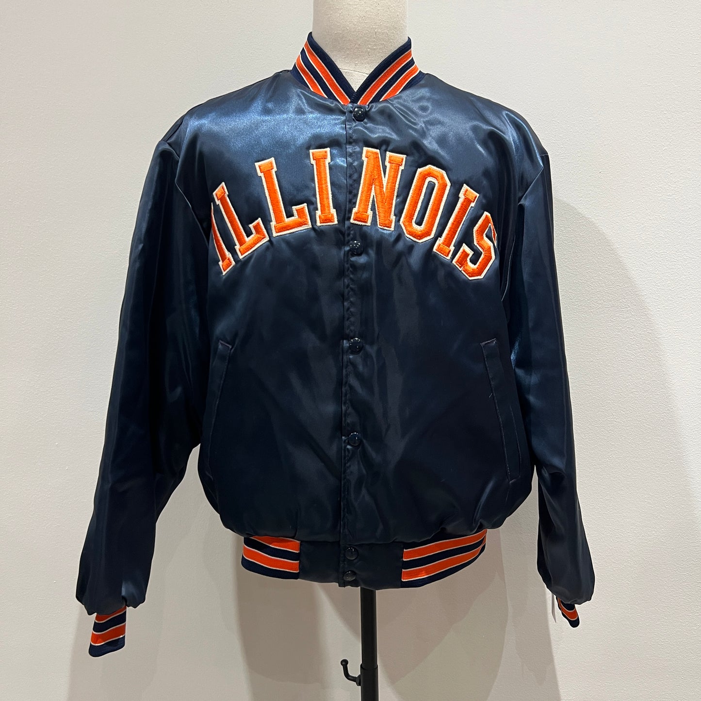 (Mens XL) 90s Illinois Satin Jacket
