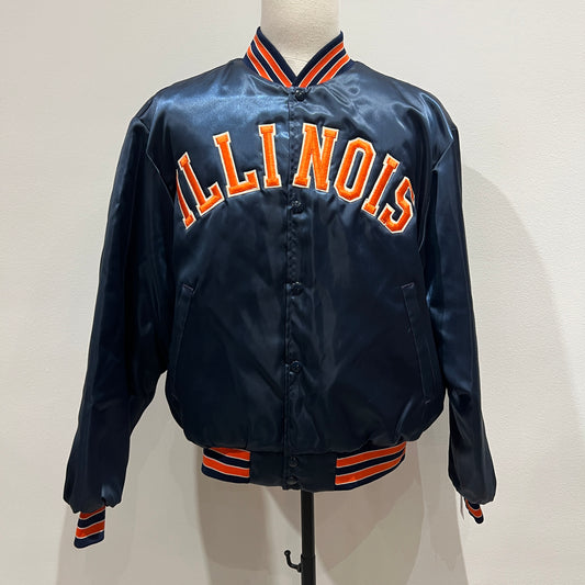 (Mens XL) 90s Illinois Satin Jacket