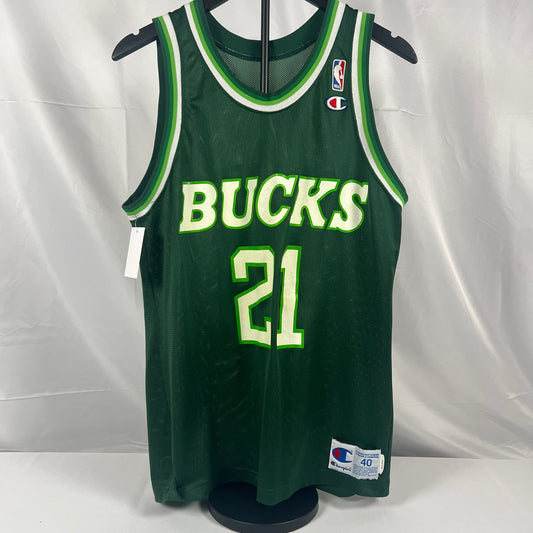 (Mens 40/Medium) Alvin Robertson Milwaukee Bucks Jersey