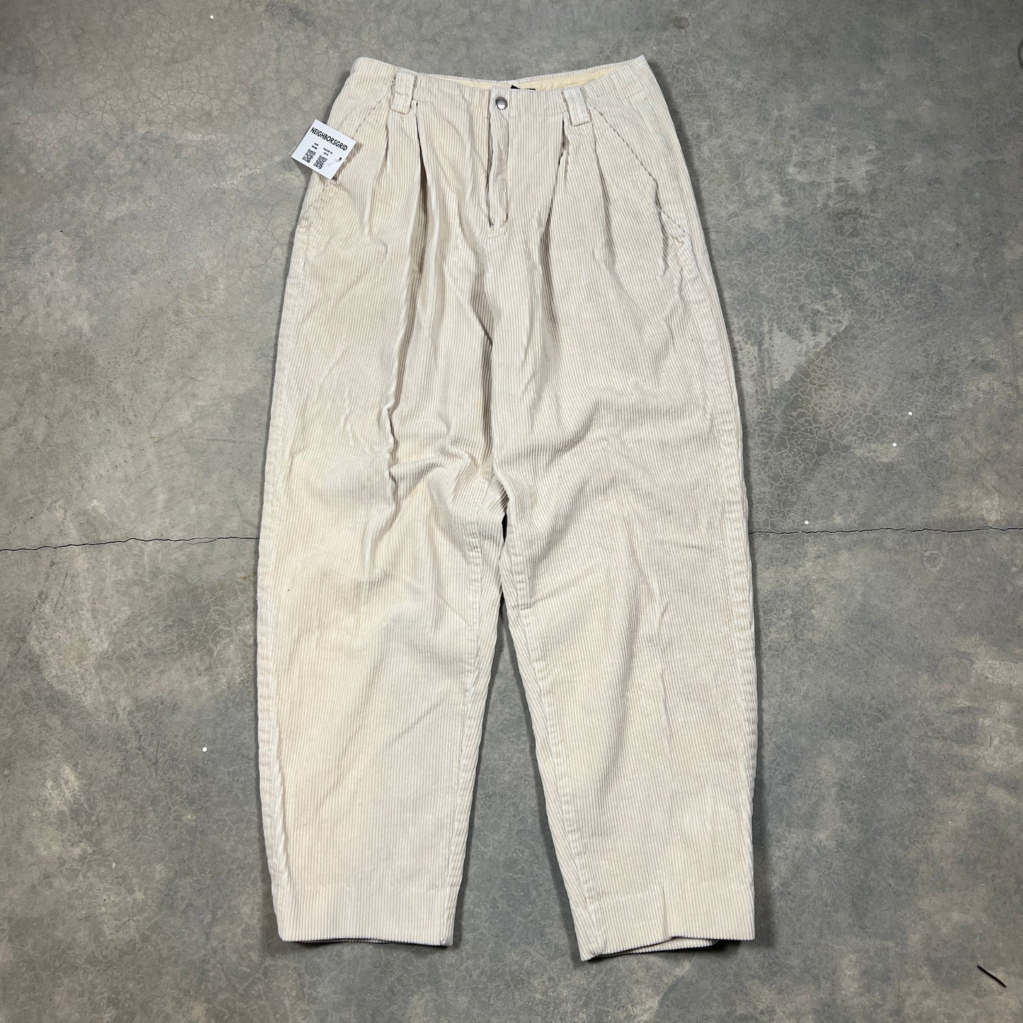 (Womans 8) Corduroy White Pants