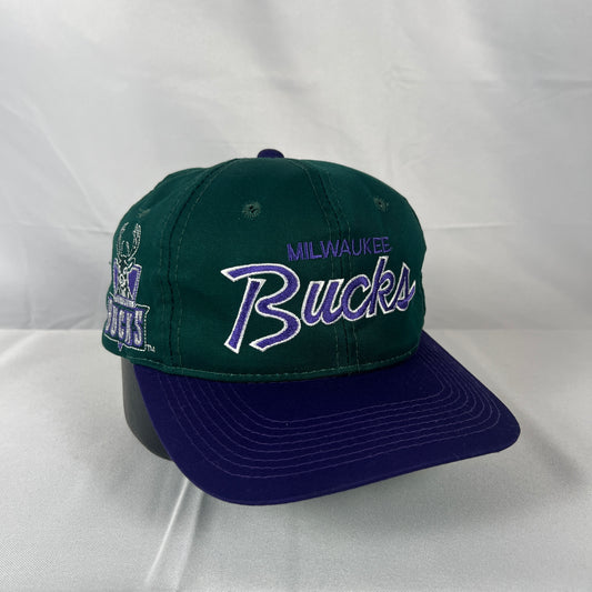 90s Milwaukee Bucks Script Logo Sports Specialties Hat