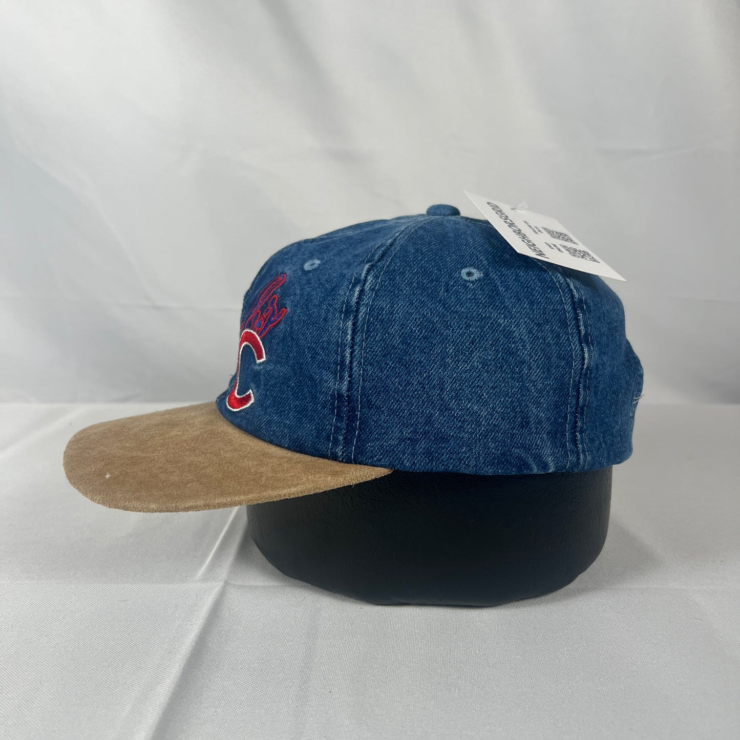 90s Chicago Cubs Denim Strapback Hat