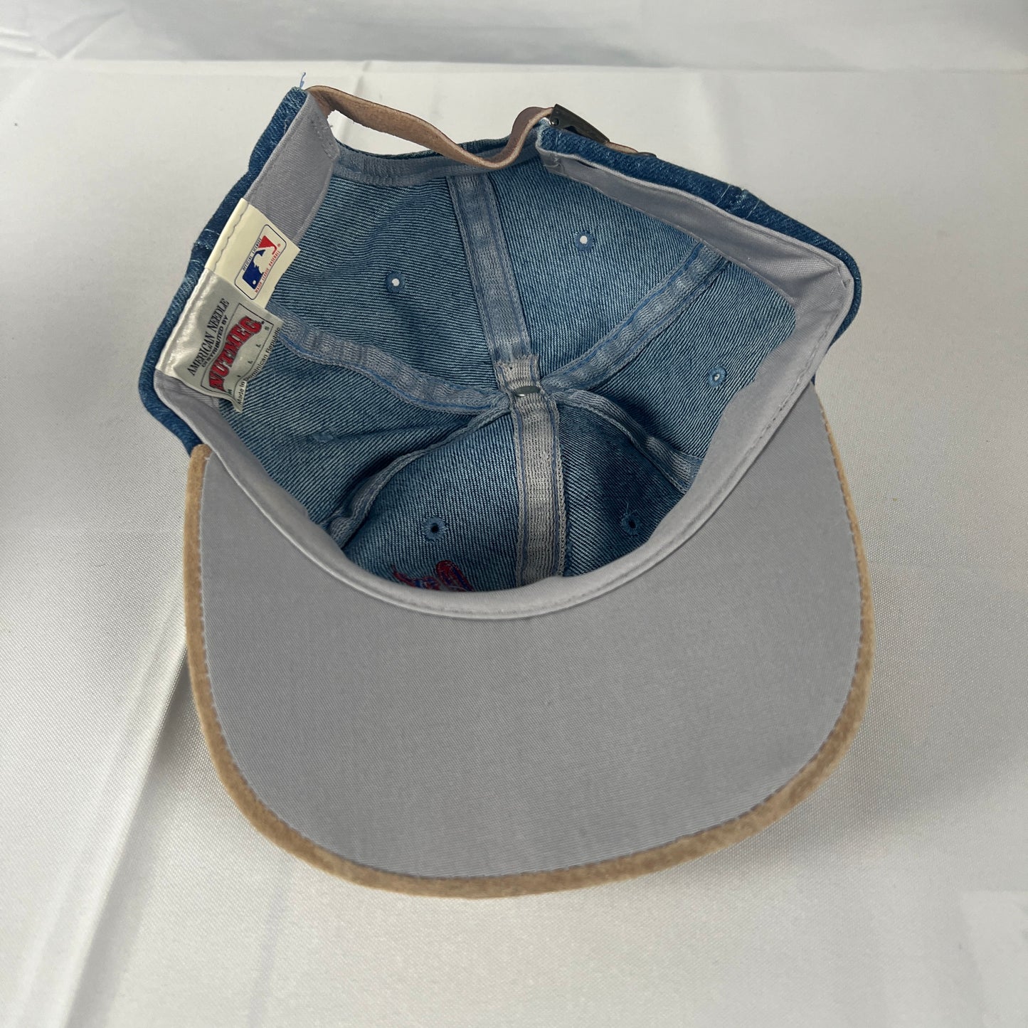90s Chicago Cubs Denim Strapback Hat