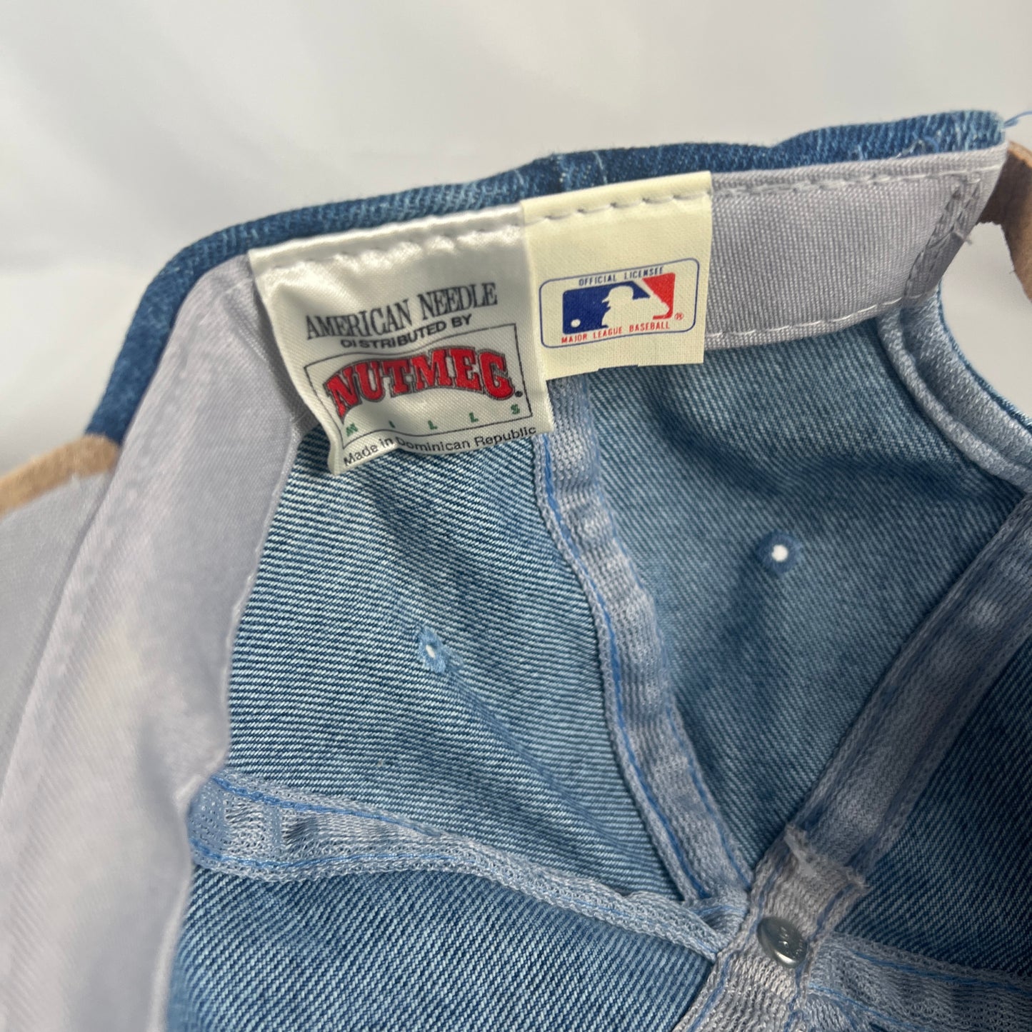 90s Chicago Cubs Denim Strapback Hat