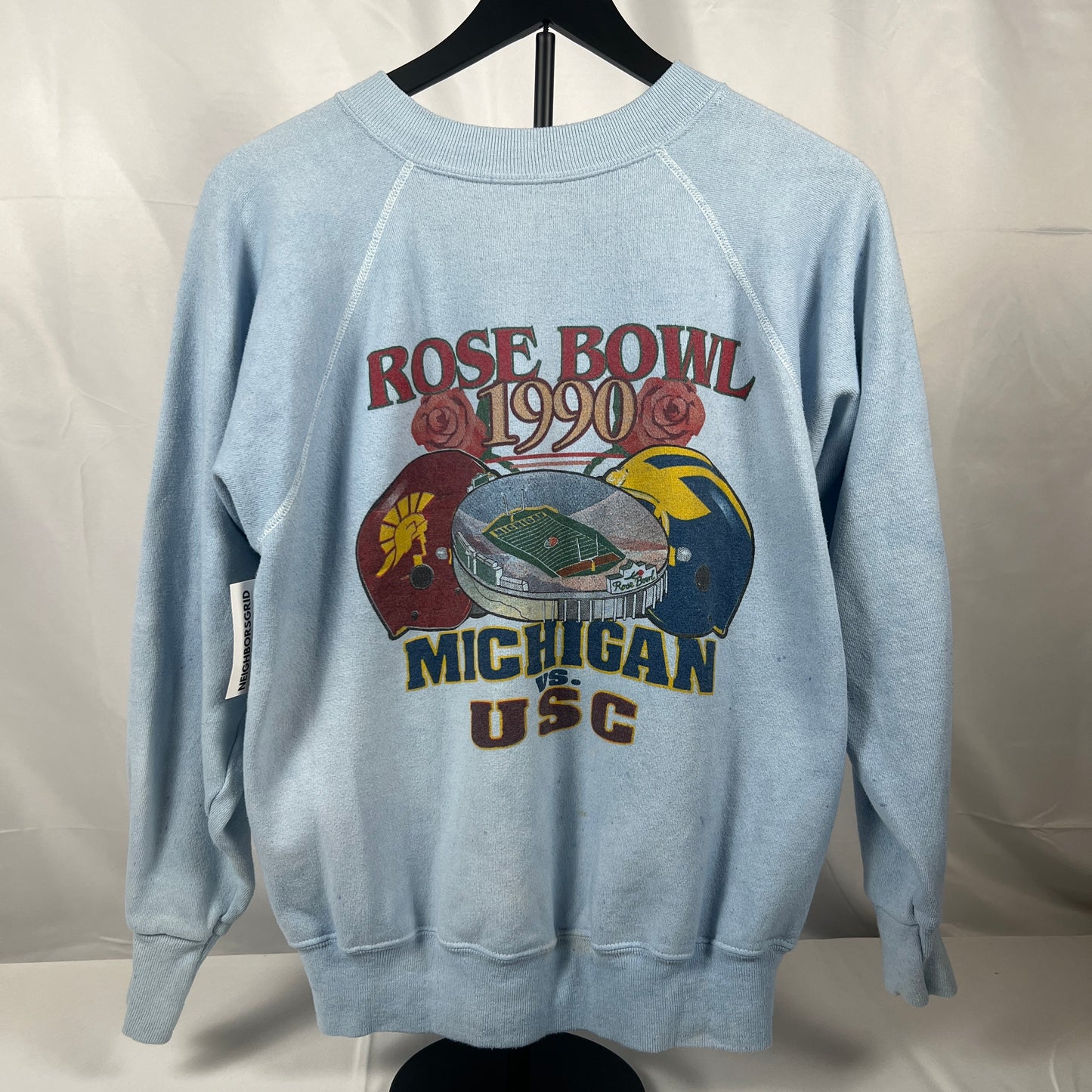 (Womans Large) 1990 Rose Bowl USC vs Michigan Sweater