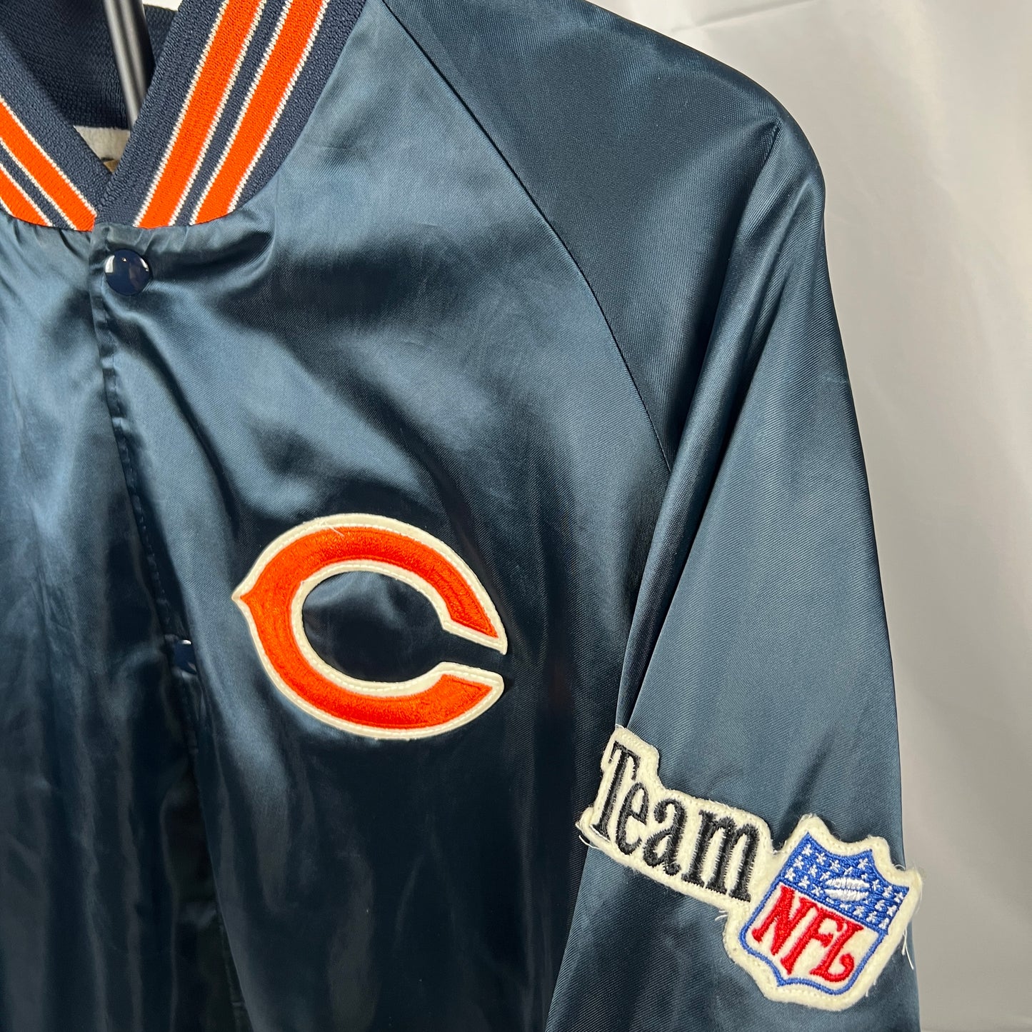 (Mens XL) 90s Chicago Bears Satin Jacket
